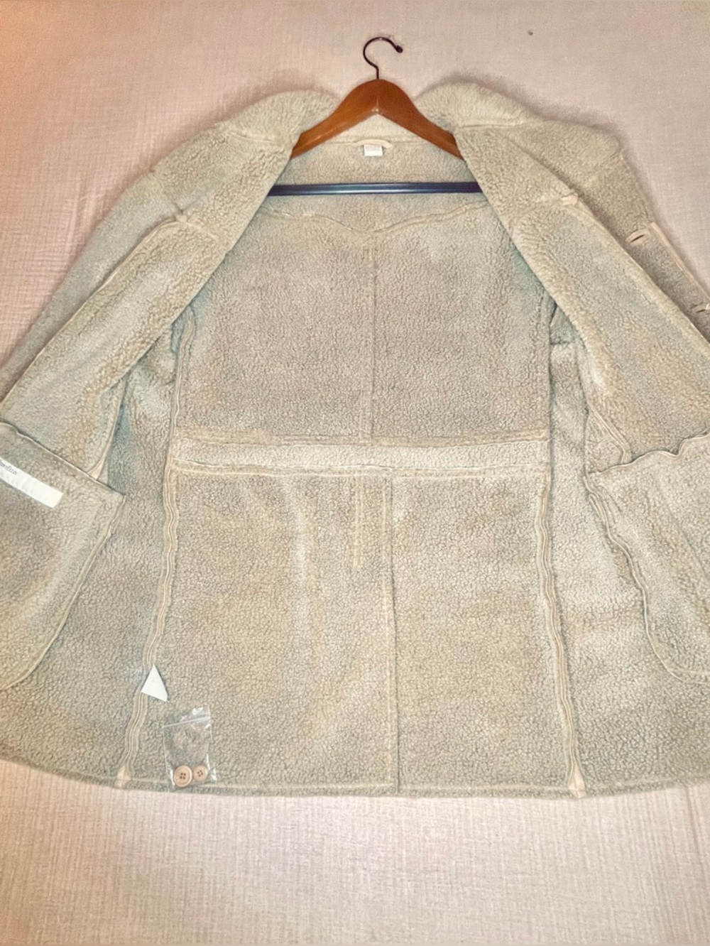 Perry Ellis Faux Suede‎ Sherpa Western Rancher Jacket NWT L Cozy Luxe - Picture 5 of 9